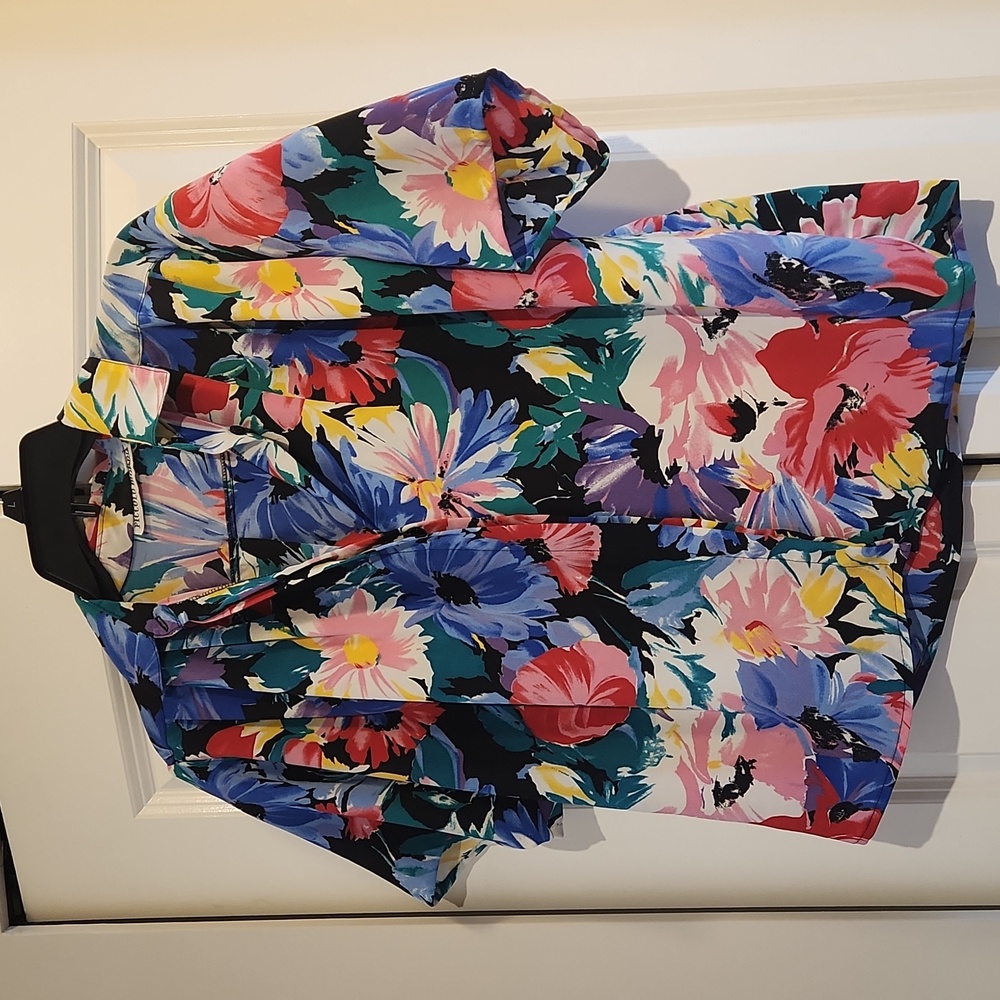 Vintage Floral Button Up Blouse